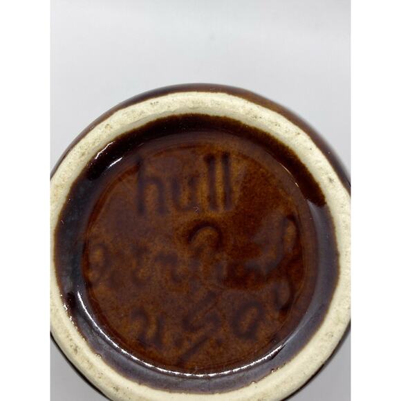 Vintage Hull Oven Proof Pottery Small Pitcher Creamer Syrup Brown Drip Glaze USA - Picture 8 of 8